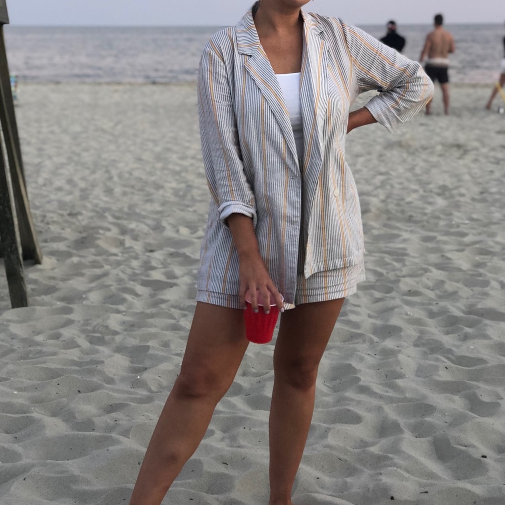 Linen blazer/short set